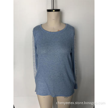 Sleeve stitching breathable long sleeve top